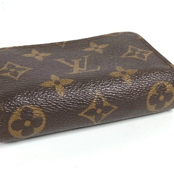 LOUIS VUITTON M61540 Monogram Mule cult Business Card Case Coin Purse Brown/pink - Picture 3 of 9